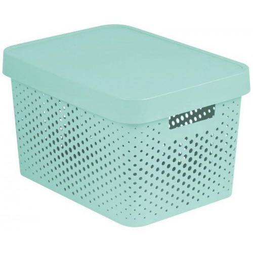 CURVER INFINITY 17L Bac de rangement avec couvercle 36 x 22 x 27 cm menthe 04742-Q29