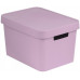 CURVER INFINITY 17L Bac de rangement avec couvercle 36 x 22 x 27 cm rose 04743-X51