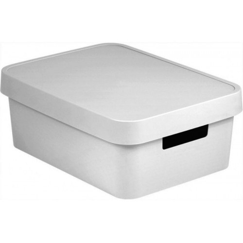 CURVER INFINITY 11L Bac de rangement avec couvercle 36 x 14 x 27 cm blanc 04752-N23