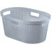 CURVER INFINITY DOTS 39L Panier a linge 58,5 x 26,5 x 38,5 cm, gris 04755-099