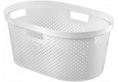 CURVER INFINITY DOTS 39L Panier a linge 58,5 x 26,5 x 38,5 cm, blanc 04755-N23