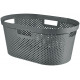 CURVER INFINITY DOTS 39L Panier a linge 59 x 38 x 27 cm, gris foncé 04755-G43