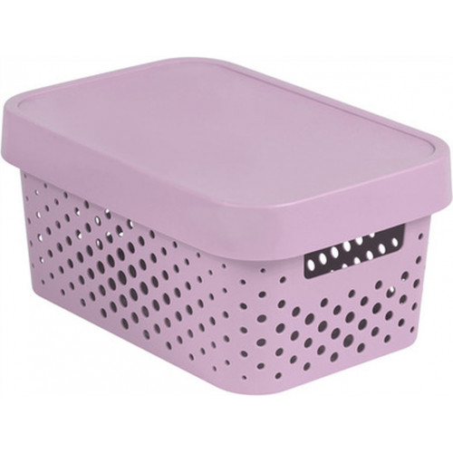 CURVER INFINITY 4,5L Bac de rangement avec couvercle 27 x 12 x 19 cm rose 04760-X51