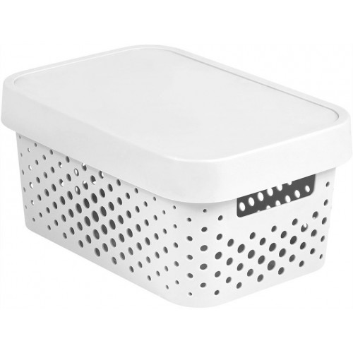 CURVER INFINITY 4,5L Bac de rangement avec couvercle 27 x 12 x 19 cm blanc 04760-N23