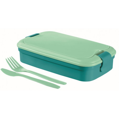 CURVER LUNCH & GO Bento avec couverts 23 x 13 x 7 cm bleu 00768-B36 CURVER LUNCH & GO Bento avec couverts 23 x 13 x 7 cm bleu 00768-B36