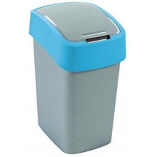 CURVER FLIP BIN 10L Poubelle 35 x 18,9 x 23,5 cm argenté/bleu 02170-734