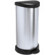 CURVER DECO BIN 40L Poubelle a pédale 30,9 x 34,9 x 69,7 cm argenté/noir 02150-582