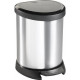 CURVER DECO BIN 5L Poubelle a pédale 24,6 x 27,7 x 21 cm argenté/noir 02160-599