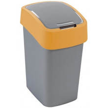 CURVER FLIP BIN 25L Poubelle 47 x 26 x 34 cm argenté/jaune 02171-535