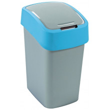 CURVER FLIP BIN 25L Poubelle 47 x 26 x 34 cm argenté/bleu 02171-734