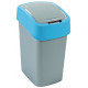 CURVER FLIP BIN 25L Poubelle 47 x 26 x 34 cm argenté/bleu 02171-734