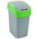 CURVER FLIP BIN 25L Poubelle 47 x 26 x 34 cm argenté/vert 02171-P80