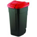 CURVER 110L Poubelle de rue, 88 x 52 x 58 cm, noir/rouge 17183336