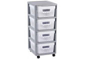 CURVER INFINITY 4x11L Tour a tiroirs 36 x 30 x 69 cm blanc 04356-Y36