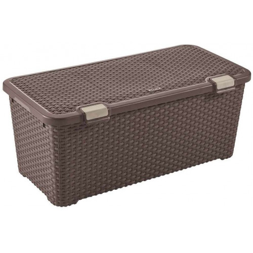 CURVER STYLE 72L Boite de rangement avec couvercle 79 x 39,7 x 33 cm marron 00712-210