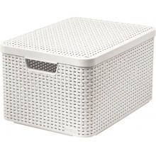 CURVER STYLE L Boite de rangement avec couvercle 44,5 x 33 x 24,8 cm creme 03619-885