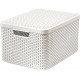 CURVER STYLE L Boite de rangement avec couvercle 44,5 x 33 x 24,8 cm creme 03619-885