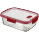 CURVER SMART COOK 0,9L Récipient en verre 20 x 15 x 7 cm transparent/rouge 00114-472