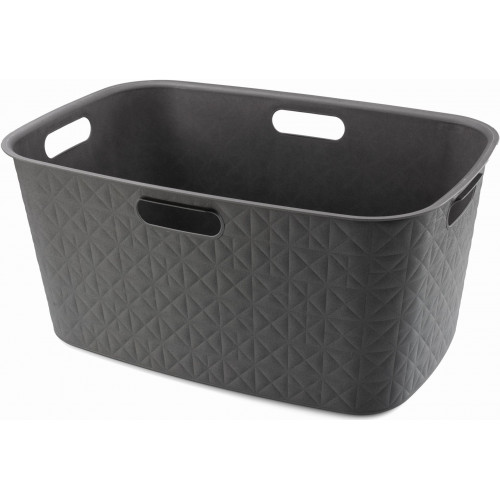 CURVER SOFTEX 45L Panier a linge 39,7 x 59,4 x 27,4 cm, gris foncé 00572-Z68