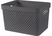 CURVER PURE 17L Panier de rangement 35,5 x 26,2 x 21,9 cm, gris 01420-G43