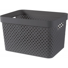 CURVER PURE 17L Panier de rangement 35,5 x 26,2 x 21,9 cm, gris 01420-G43