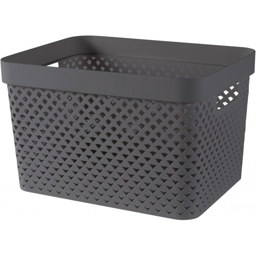 CURVER PURE 17L Panier de rangement 35,5 x 26,2 x 21,9 cm, gris 01420-G43