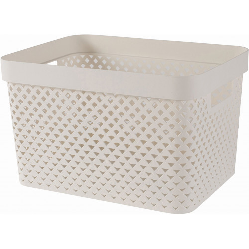 CURVER PURE 17L Panier de rangement 35,5 x 26,2 x 21,9 cm, beige 01420-X64