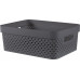 CURVER PURE 11L Panier de rangement 35,6 x 26,6 x 13,6 cm, gris 01421-G43