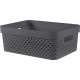 CURVER PURE 11L Panier de rangement 35,6 x 26,6 x 13,6 cm, gris 01421-G43
