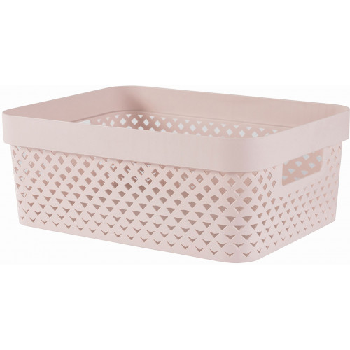 CURVER PURE 11L Panier de rangement 35,6 x 26,6 x 13,6 cm, rose 01421-Q70