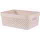 CURVER PURE 11L Panier de rangement 35,6 x 26,6 x 13,6 cm, rose 01421-Q70