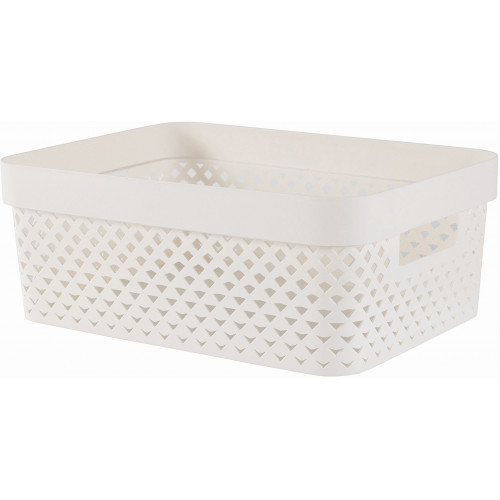 CURVER PURE 11L Panier de rangement 35,6 x 26,6 x 13,6 cm, beige 01421-X64
