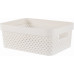 CURVER PURE 11L Panier de rangement 35,6 x 26,6 x 13,6 cm, beige 01421-X64