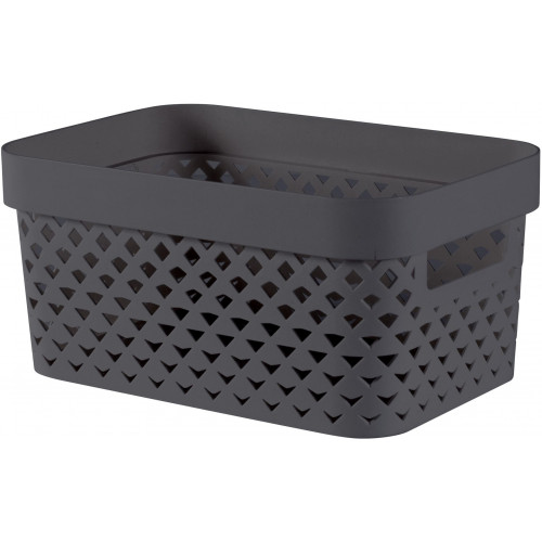 CURVER PURE 4,5L Panier de rangement 26 x 17,5 x 12,3 cm, gris 01422-G43
