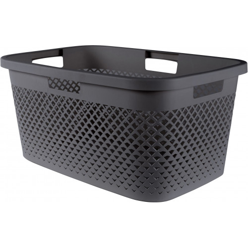 CURVER PURE 47L Panier a linge 60 x 40 x 28 cm, gris 01917-G43