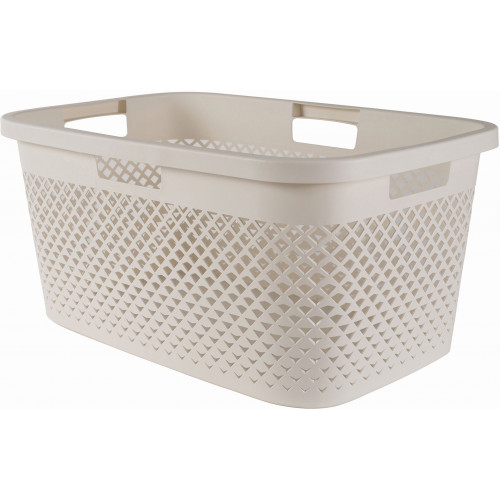 CURVER PURE 47L Panier a linge 60 x 40 x 28 cm, beige 01917-X64