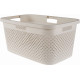 CURVER PURE 47L Panier a linge 60 x 40 x 28 cm, beige 01917-X64