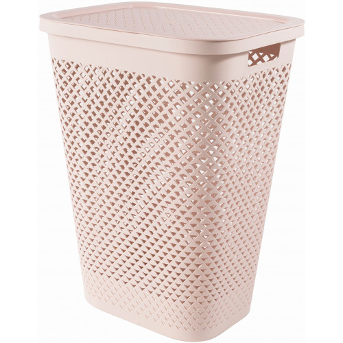 CURVER PURE 55L Coffre a linge 43 x 35 x 58 cm, rose 01918-Q70
