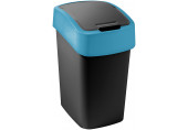 CURVER FLIP BIN 9L Poubelle 35 x 18,9 x 23,5 cm noir/bleu 02170-280