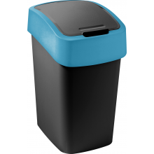 CURVER FLIP BIN 9L Poubelle 35 x 18,9 x 23,5 cm noir/bleu 02170-280