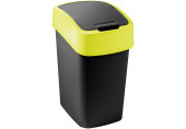 CURVER FLIP BIN 9L Poubelle 35 x 18,9 x 23,5 cm noir/jaune 02170-E64