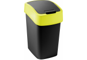 CURVER FLIP BIN 9L Poubelle 35 x 18,9 x 23,5 cm noir/jaune 02170-E64