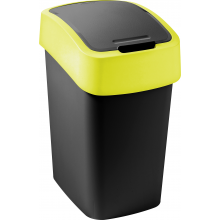 CURVER FLIP BIN 9L Poubelle 35 x 18,9 x 23,5 cm noir/jaune 02170-E64