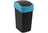 CURVER FLIP BIN 25L Poubelle 47 x 26 x 34 cm noir/bleu 02171-280