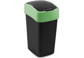CURVER FLIP BIN 25L Poubelle 47 x 26 x 34 cm noir/vert 02171-847