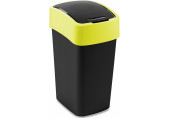CURVER FLIP BIN 25L Poubelle 47 x 26 x 34 cm noir/jaune 02171-E64