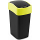 CURVER FLIP BIN 25L Poubelle 47 x 26 x 34 cm noir/jaune 02171-E64