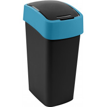 CURVER FLIP BIN 45L Poubelle 65,3 x 29,4 x 37,6 cm noir/bleu 02172-280