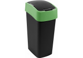 CURVER FLIP BIN 45L Poubelle 65,3 x 29,4 x 37,6 cm noir/vert 02172-847