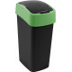 CURVER FLIP BIN 45L Poubelle 65,3 x 29,4 x 37,6 cm noir/vert 02172-847